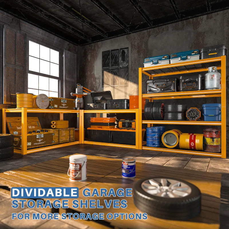 REIBII 60" Garage Shelving Units, 2200 Lbs Wide Metal Wire Shelving, Heavy Duty Garage Storage Shelves