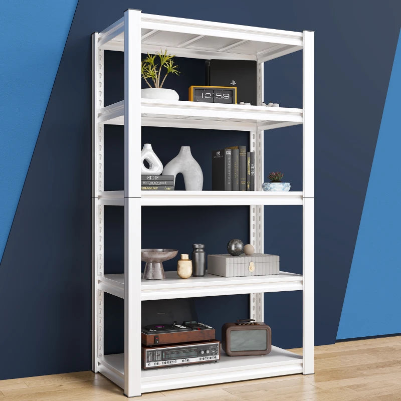 Raybee 72" White Metal Shelving Unit, 2000Lbs Adjustable Storage Shelv ...