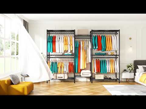 Raybee 900LBS Heavy Duty Closet Rack, Portable Clothes Rack for Hanging
