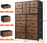  tall dresser with 16 drawers dimension