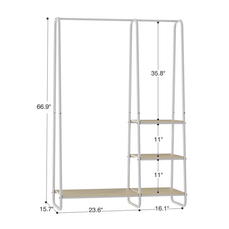 Dimensions of white clothes rack